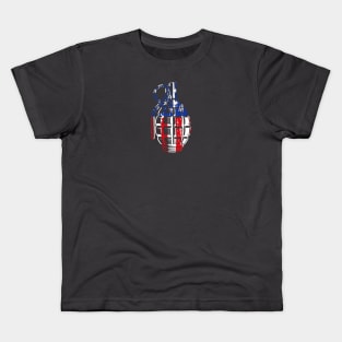 Handgranade with USA Flag Kids T-Shirt